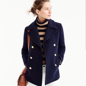 J Crew navy pea coat